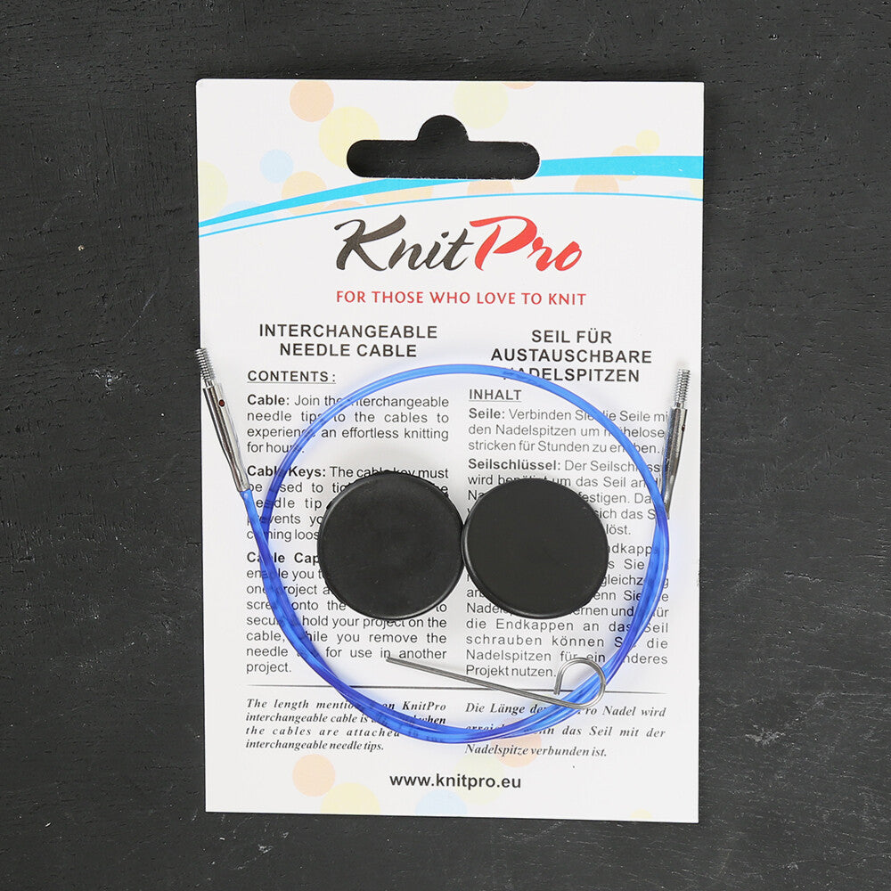 KnitPro 32 cm Tekli Ara Bağlantı Misinası Mavi - 10632